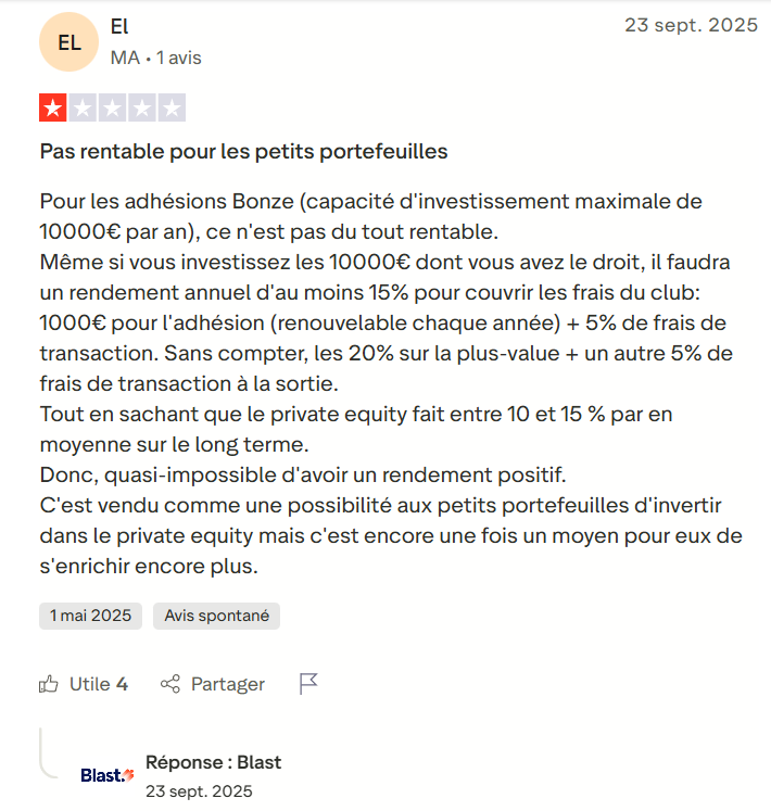 Voilà ce que sont les clubs d'investissement. Des machines à cash pour les propriétaires bourrées de frais. Quand tout ça va péter dans quelques années ça va faire mal.