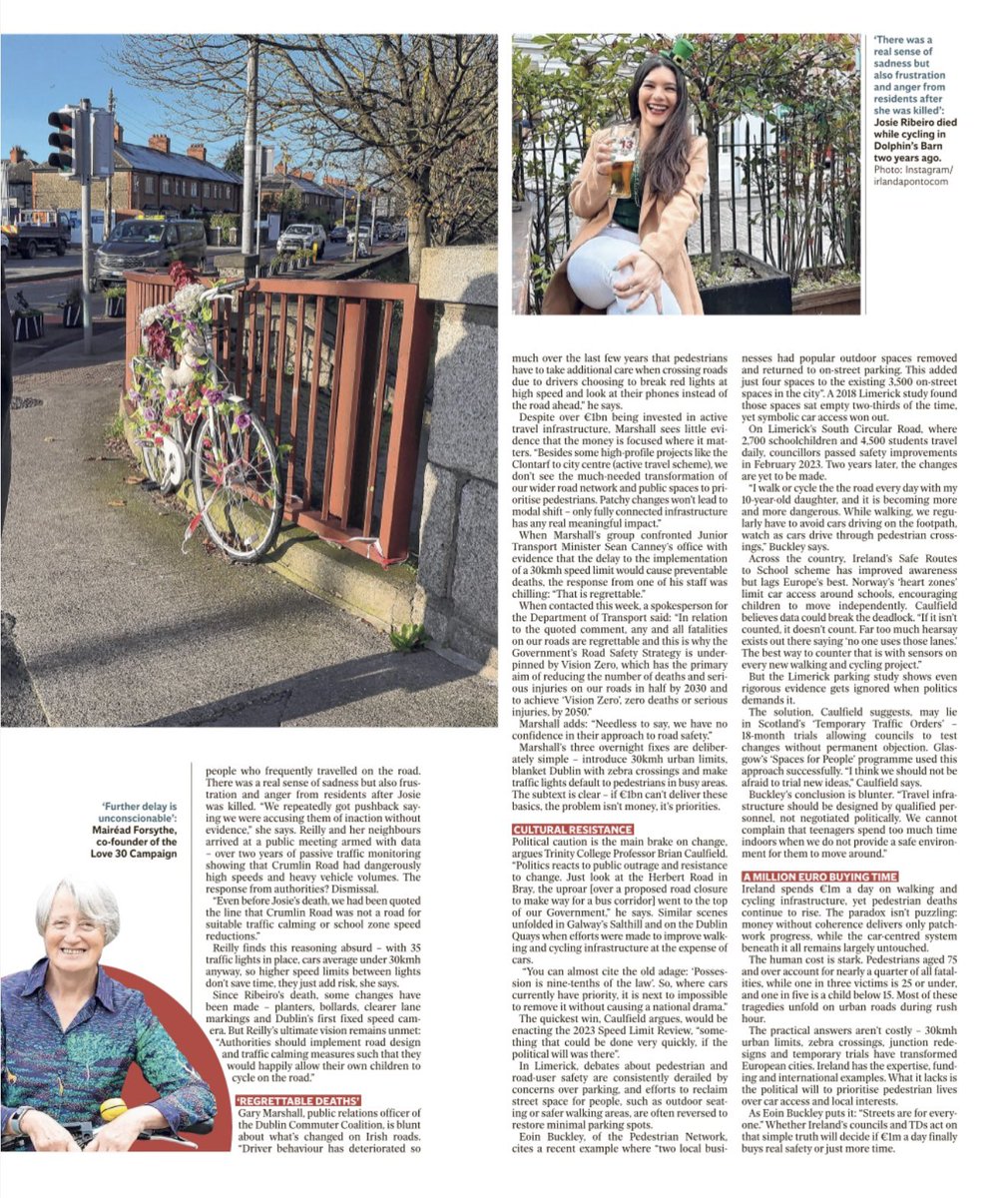 This article by <a href="/GerHerbert1/">Geraldine Herbert</a> hits the nail on the head <a href="/SeanCanney/">Sean Canney TD</a>. We really must act, with a renewed sense of urgency, to protect the lives of our vulnerable road users. The constituents in all of our communities. Our families. 
Road safety must be above local party politics.🙏🏽
