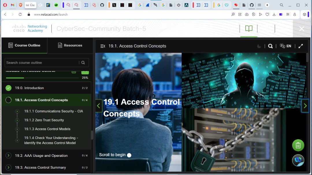 sudosheggs's tweet image. ☑️ day 54/100 of my cybersecurity journey. 

knocked off modules 19&amp;gt; access control 
a system that determines who can access resources and what the are allowed to do.#100DaysOfCyberSecurity 

@ireteeh @TemitopeSobulo @h4ruk7 @OnijeC @cyberjeremiah @real_nuelOj