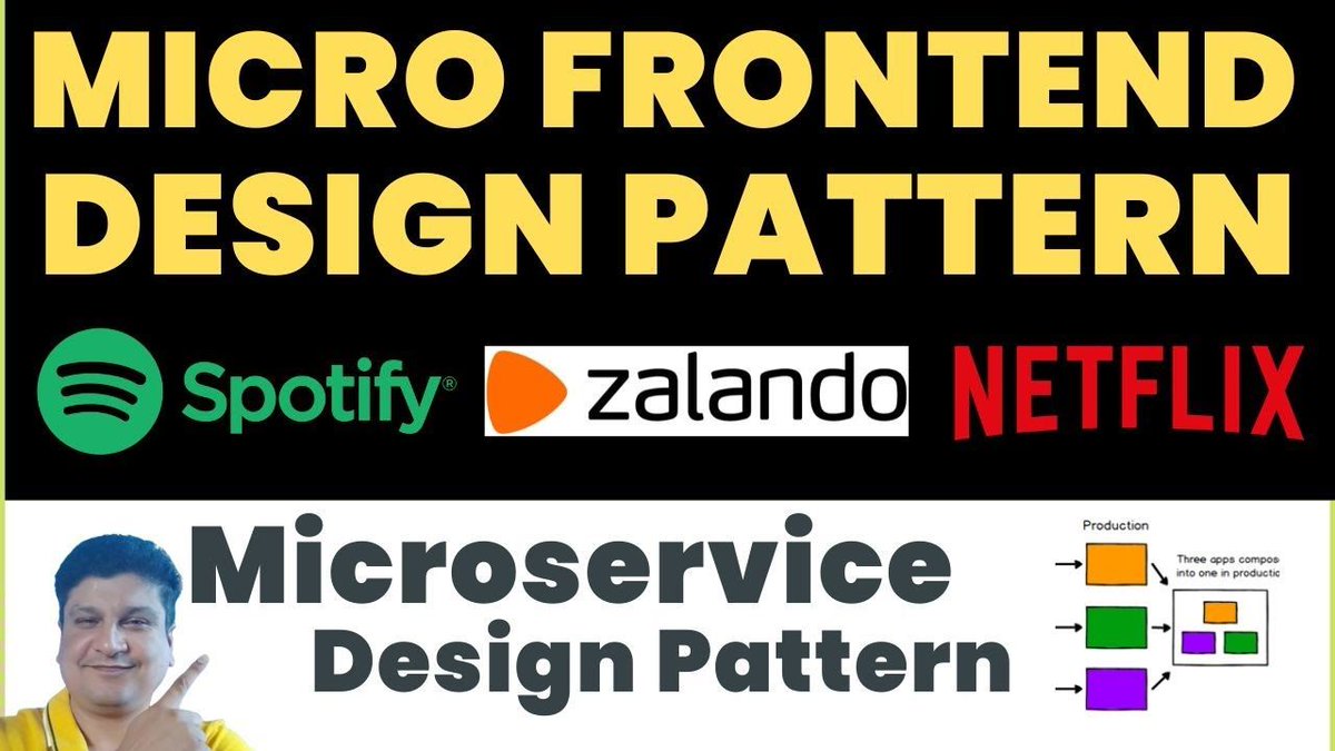 codeonedigest's tweet image. Micro Frontend Design Pattern for Microservices Explained with Examples | Server side Rendering
youtu.be/VGD7ThzZ3qU

#MicroFrontend #MicroFrontends #MicroservicesArchitecture #MicroservicesDesign