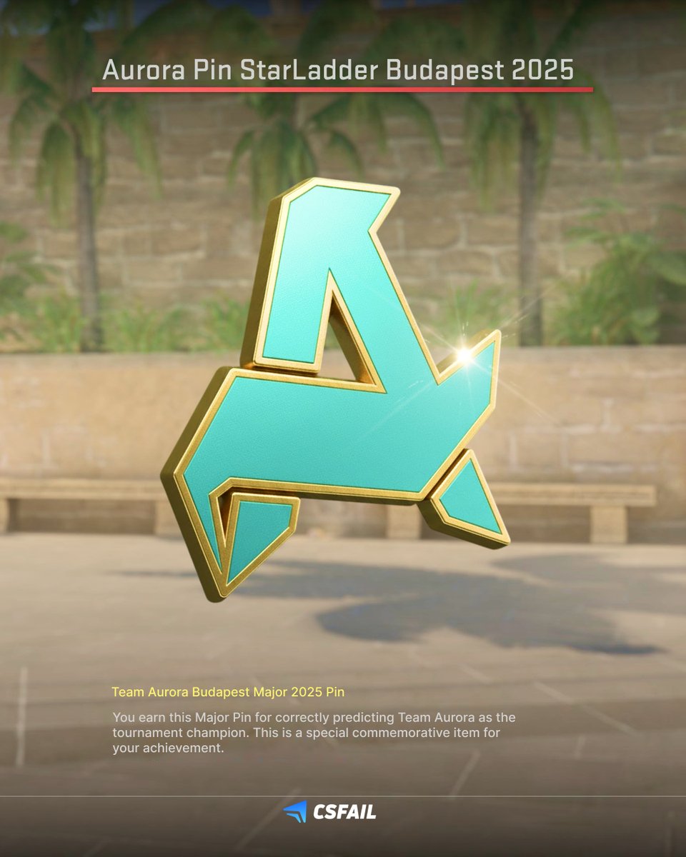 csfail2020's tweet image. 😱 AURORA PIN STARLADDER BUDAPEST 2025

Made an @AuroraCS2_GG pin concept because someone had to do it 🩵