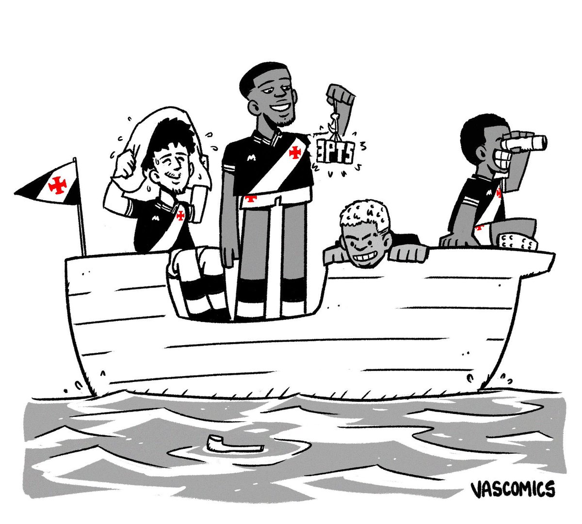 VascodaGama's tweet image. O resumo da vitória por 5 a 1 desenhado pelo @vascomics ✍️💢

🎨: Vasco da Gama 5 x 1 Internacional - Campeonato Brasileiro - 36ª rodada

#VascoDaGama