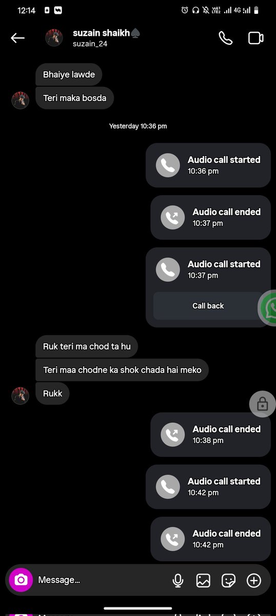 PANDITJIRSS's tweet photo. @MumbaiPolice 
@DGPMaharashtra 
Hello Sir this evening I received an abusive message on Insta. When I called to ask who it was, he didn't pick up. And now some time ago I get a call from the same  profile and they abuse me And he threatens to kill Sir, please take action on this. https://t.co/pOY70Iwsyt