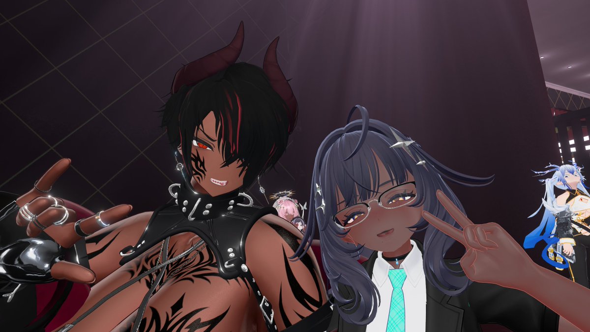 yumatoya's tweet image. こちらアフターにて！
ジョージさん(@kassyoku_short)、アマーリアさん(@ArmaliaVV)ありがとうございました♪
#ぜんましまし