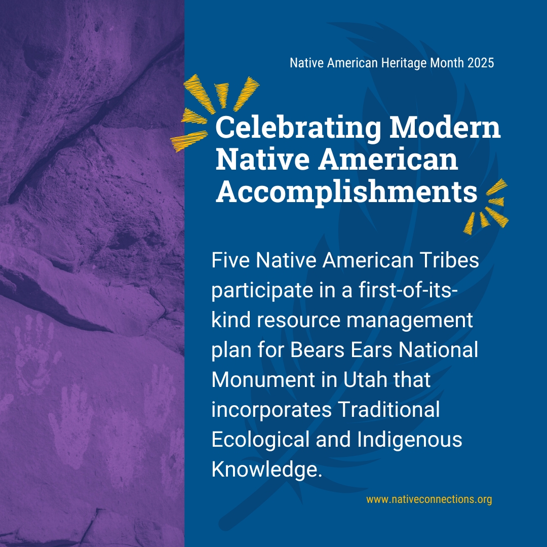 5 Tribes participate in a 1st resource management plan for Bears Ears National Monument in Utah that incorporates Traditional Ecological and Indigenous Knowledge, along with ensuring Tribal leadership and shared stewardship of the monument: blm.gov/press-release/… 
#NAHM