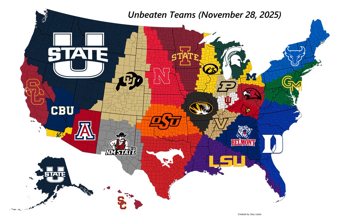 jloose128's tweet image. 25 unbeaten teams remain!