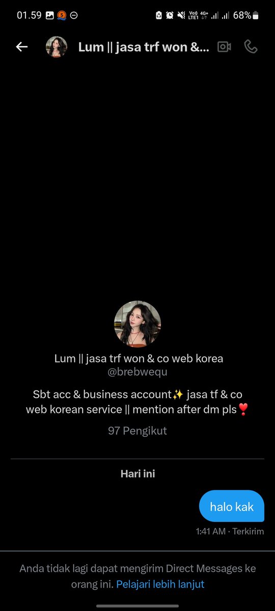 cloneroses's tweet photo. [Help RT]

SCAMMER ALERT TF WON

HATI-HATI SAMA USER INI YA GUYS DAN NOMOR YANG TERTERA DIA PENIPU 

HUHUU https://t.co/7cNheeU3ZF