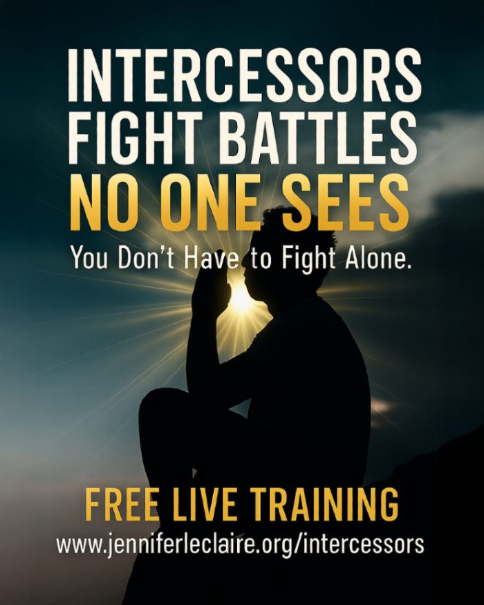 propheticbooks's tweet image. FREE LIVE TRAINING at jenniferleclaire.org/intercessors

If you’ve been praying, pressing, and standing in the gap with no one to talk to… this is for you.
Intercessors fight hidden battles, but you’re not meant to fight alone.

#Intercessors #PrayerWarriors #SpiritualWarfare