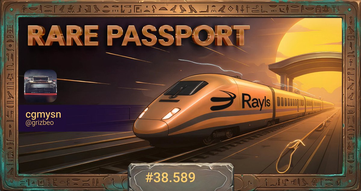 The Rayls manifesto just went live. The early passports are disappearing fast! Get yours before the train leaves the station.

#38.589! 

 raylsmanifesto.com