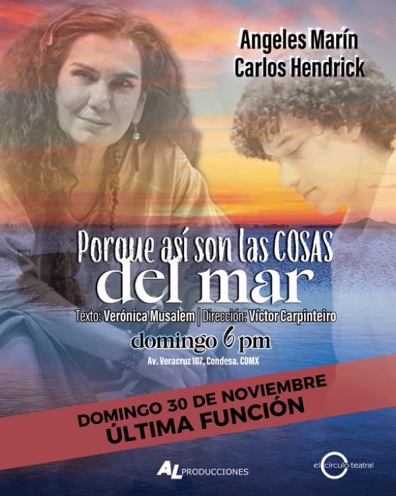 #UltimaFuncion mañana domingo teatro “Porque así son las cosas” cierra una #exitosatemporada en el <a href="/CIRCULOTEATRAL/">El Círculo Teatral</a> 
Una obra que te revuelca el corazón como ola inesperada. No dejes pasar la marea. Tenemos #PasesDobles solo RT+ Nombre