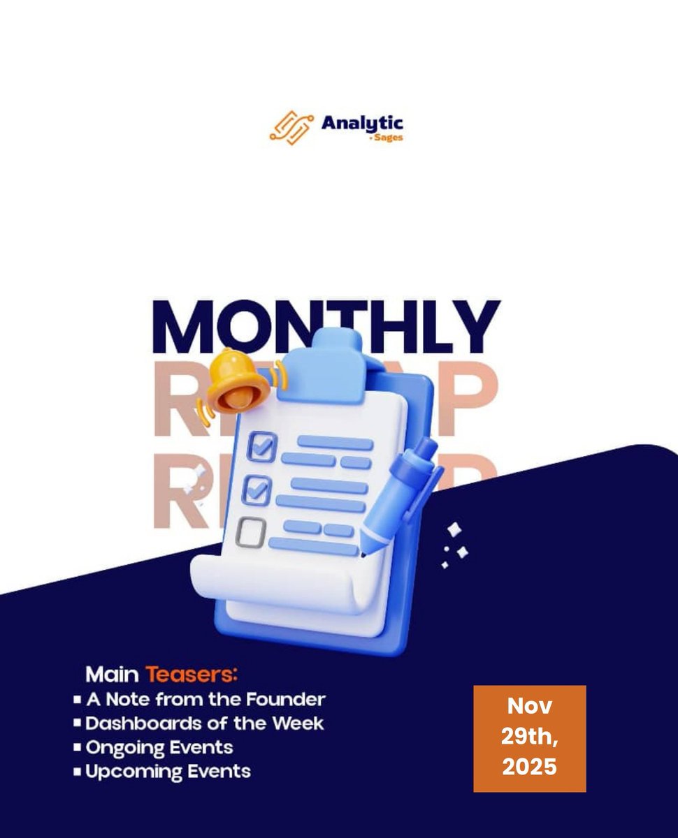 AnalyticSages's tweet image. 🧵 Analytics Sages Monthly Recap – November 29, 2025

It was a month of insight, learning, and onchain innovation.
Here’s what shaped the community this month.

#AnalyticSages #Web3Data #OnchainAnalysis
👇

👋 A Note from the Founder
@apostleoffin

Every serious analyst reaches a…