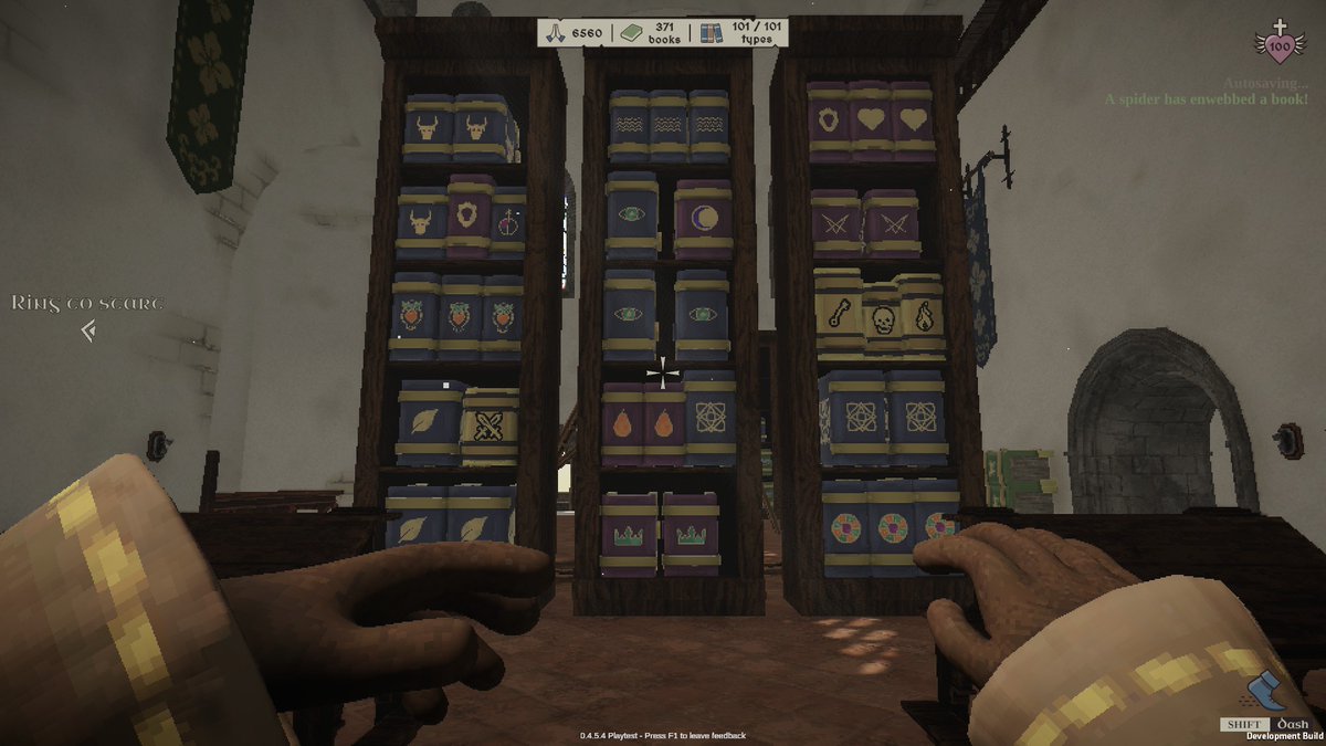 SquarePlayGames's tweet image. On the 17th morn I beheld my ordered shelves and finally I was certain: I was no longer a Novice, but a Master Librarian. Surely the Abbot will be most pleased. #indiegames #IndieGameDev #indiedev #screenshotsaturday