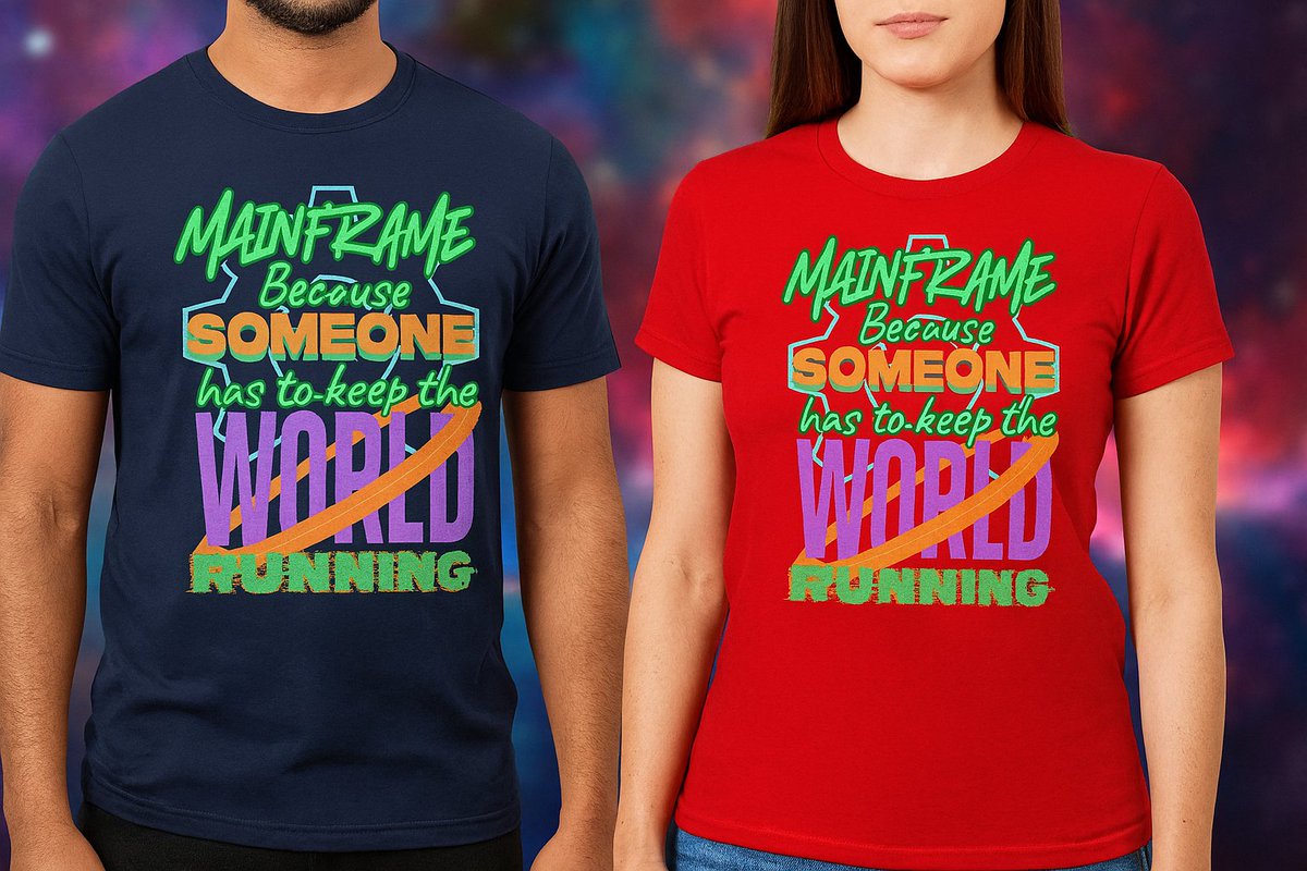shirtparking's tweet image. This is MAINFRAME! Because SOMEONE has to keep the WORLD Running! shirt design @threadless shirtparking.threadless.com/designs/mainfr… #MainframeHero #TechHumor #ProgrammerLife #RetroTech #COBOLCrew #LegacyCode #ITApparel #CodeCulture #TechNostalgia #SoftwareEngineerStyle #PrintOnDemandDesign