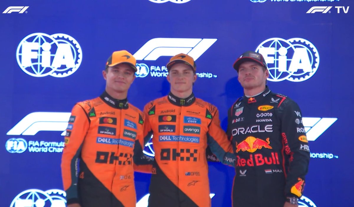 f1rtp's tweet image. Grelha para amanhã no #GPQATAR
1. Piastri   2. Norris 
3. Verstappen  4. Russell 
5. Antonelli  6. Hadjar 
7. Sainz 8. Alonso 
9. Gasly 10. Leclerc 
11. Hulkenberg 12. Lawson 
13. Bearman 14. Bortoleto 
15. Albon 16. Tsunoda 
17. Ocon 18. Hamilton
 19. Stroll 20. Colapinto