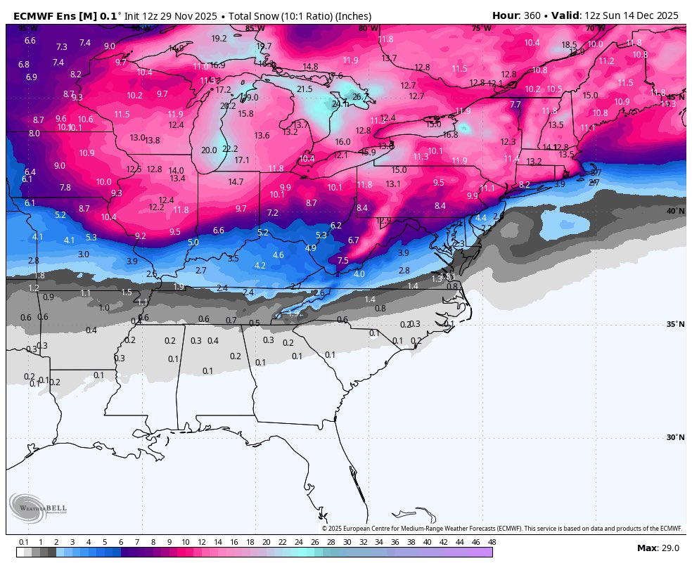 Lclimateguy's tweet image. Absolutely wild pattern coming up loaded with big cold and snow chances.  Fun times ahead 👀👀👀
