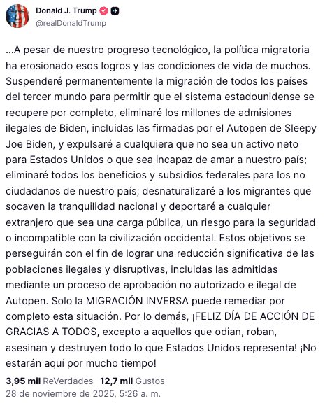 OmarRensoli's tweet image. Mientras en EE.UU. debaten medidas migratorias extremas, en Cuba la raíz del éxodo sigue intacta: una dictadura que expulsa a su propio pueblo con hambre, apagones y represión. No es Trump ni Biden: es el régimen quien obliga a millones a huir. #Cuba #SOSCuba