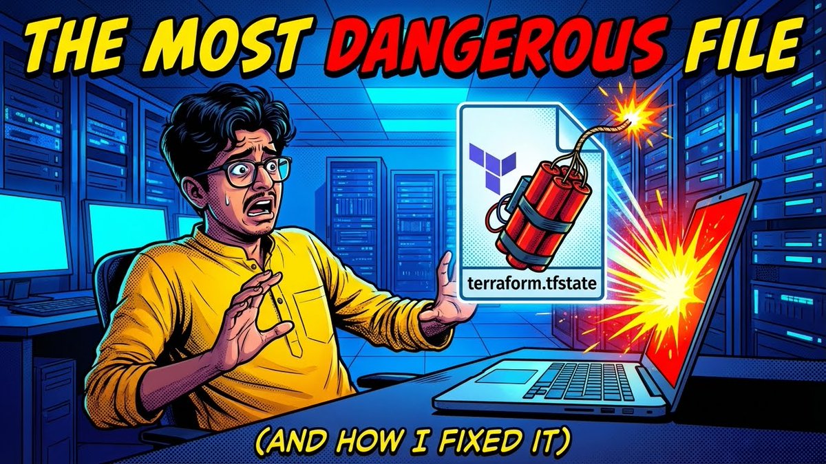 The Most Dangerous File on My Laptop (And How I Fixed It) 💣

It’s called terraform.tfstate.

If I delete it? My infrastructure gets amnesia.

If I expose it? My secrets are leaked.

If I keep it local? I can never work in a team.

I just finished Day 04 of the 30 Days of AWS