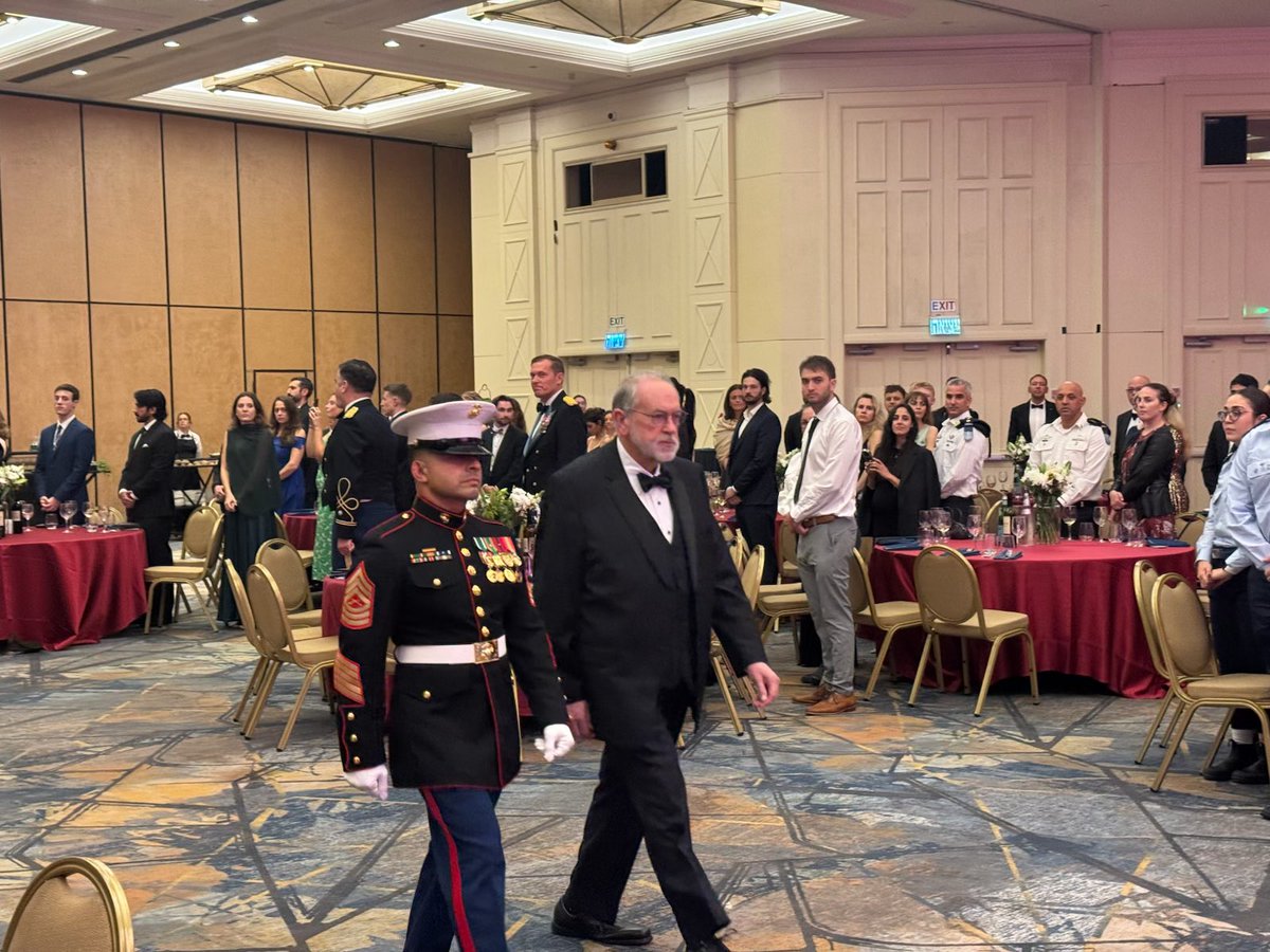 GovMikeHuckabee's tweet image. Celebrating 250 yrs of US Marines at Marine Ball in Tel Aviv tonight.  So proud of our men &amp;amp; women who protect our Embassy and our people.
