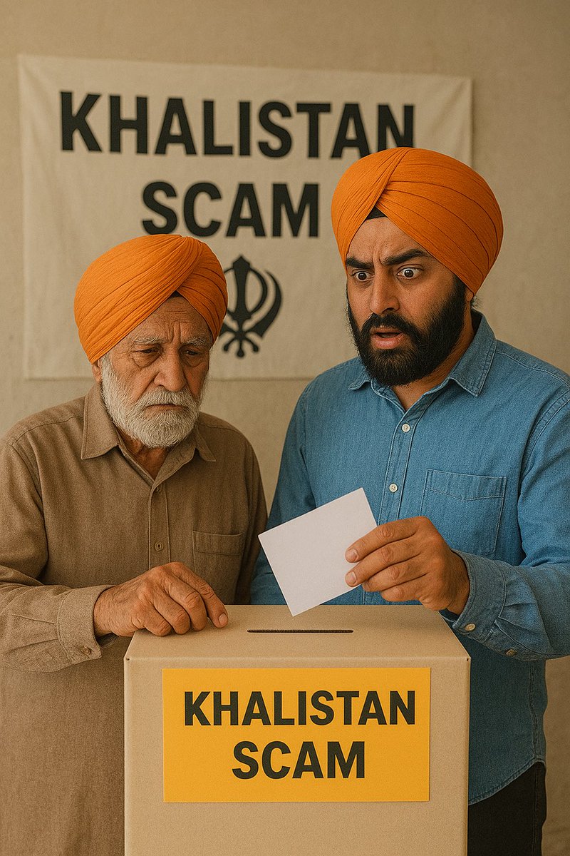 purerival's tweet image. Me and my son got scammed by Khalistan Referendum in 2085 💀
