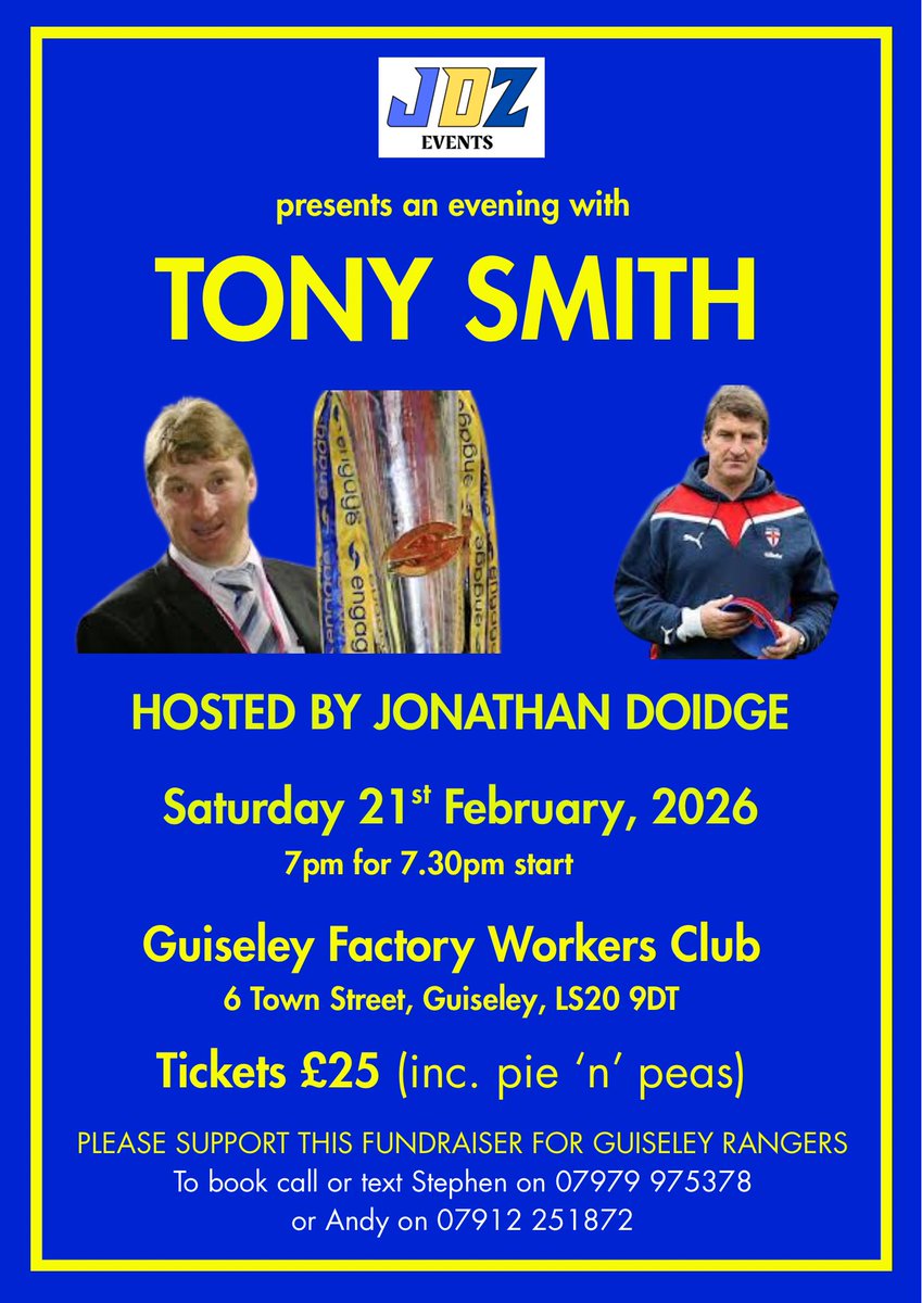 jdzevents's tweet image. Lots to look forward to in 2026 #jdzevents #events @PSLCC @kirkburtoncc @GuiseleyRangers @pocklingtonpixi