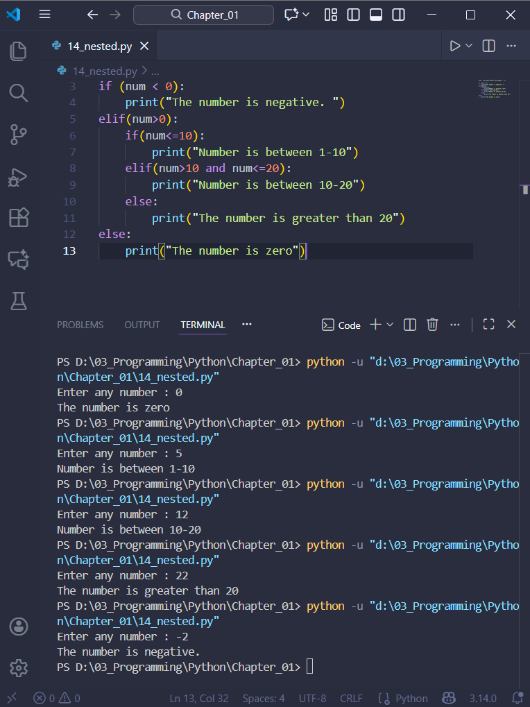 PreetamMalawade's tweet image. #Day8 of #100DaysOfCode
Today I explored how decision-making actually works in code if/elif/else, nested conditions, and how user input changes the program’s flow. These basics finally made sense, and it felt like a real step forward. #LearningInPublic #Python
