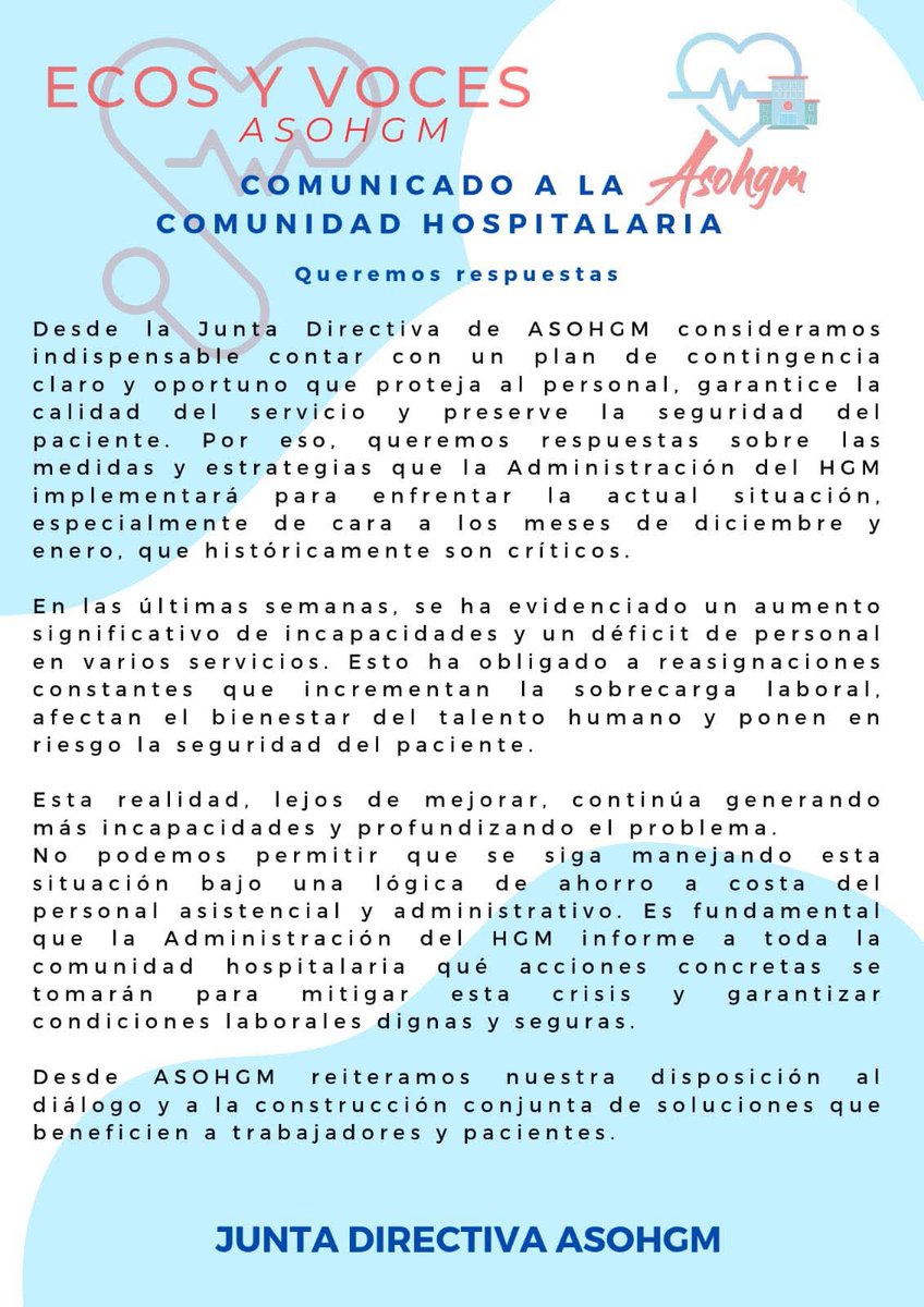 Sindicato Asohgm (@asohgm) on Twitter photo 