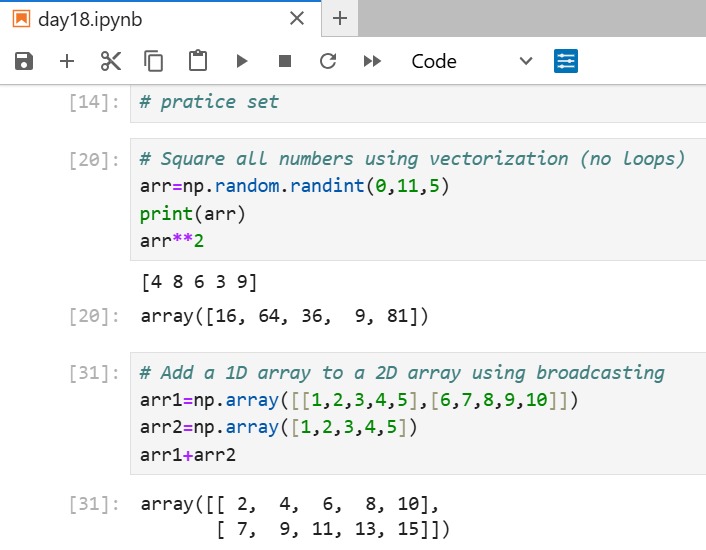 sh63425's tweet image. Day 18 — Learned NumPy Broadcasting today.
Crazy how NumPy lets you do big operations without loops.
Understanding axes + shapes made vectorization so easy 
#100DaysOfDataScience #NumPy #Python