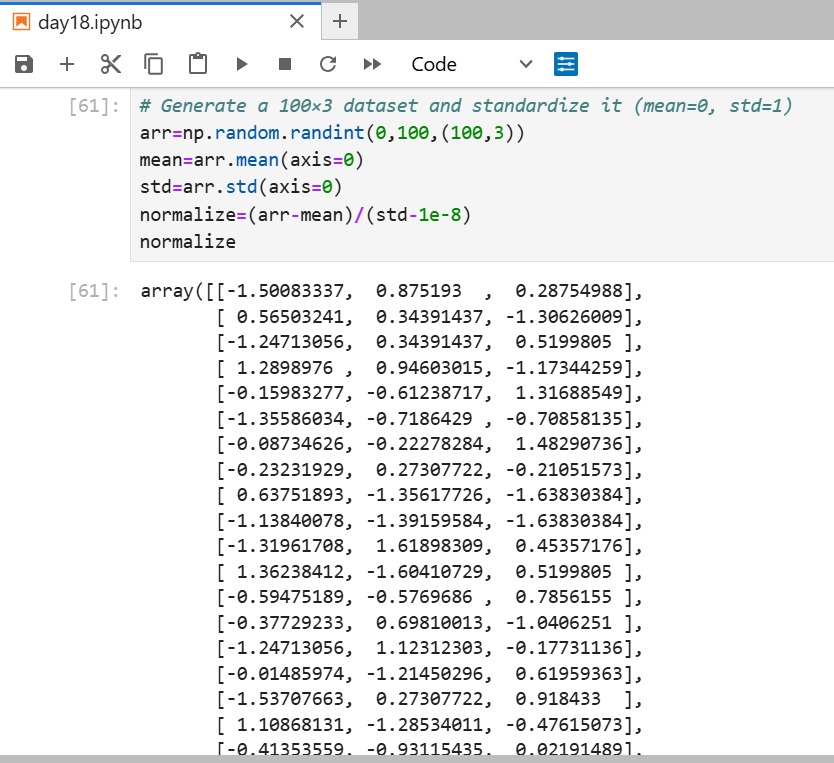 sh63425's tweet image. Day 18 — Learned NumPy Broadcasting today.
Crazy how NumPy lets you do big operations without loops.
Understanding axes + shapes made vectorization so easy 
#100DaysOfDataScience #NumPy #Python