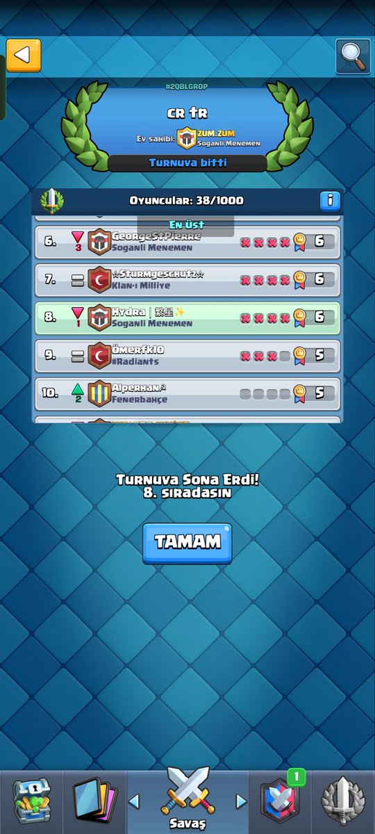 Kırk yılda bir turnuvaya giriyorum ondada bos beleş biri arkamdan laf yapıyor bide golemci mq