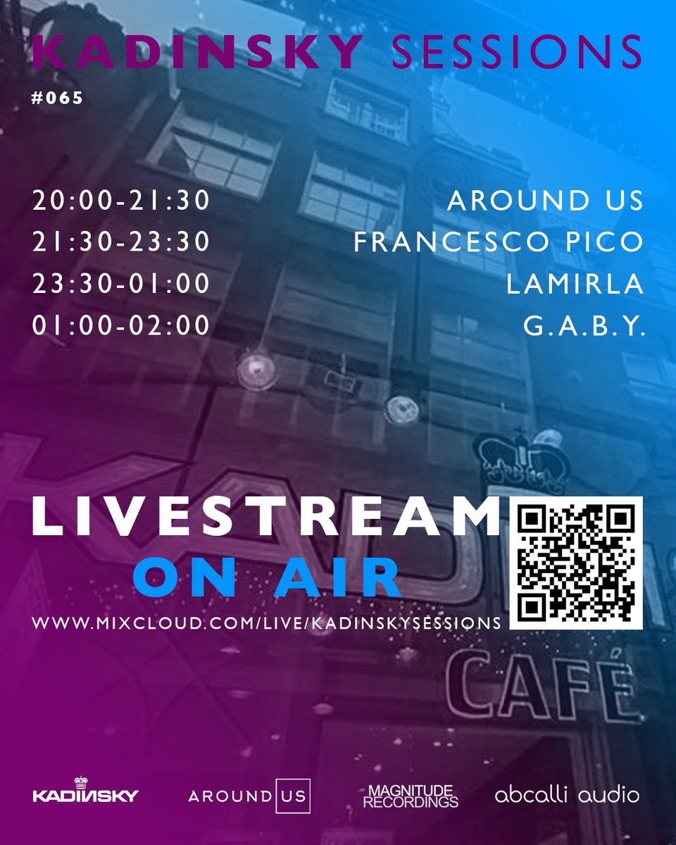 mcppholl's tweet image. LIVESTREAM ON AIR: ap.lc/BhaBy
LINE-UP: Lamírla, Francesco Pico, Around Us.
HOSTED BY: Kadinsky Sessions

#progressivehouse #melodichouse #organichouse #dj #party #livestream #livestream #kadinskysessions #kadinskycafe #amsterdamv