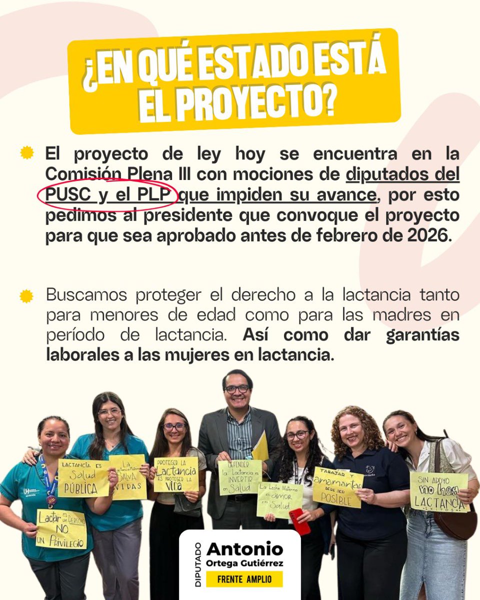 Presidente, convoque el proyecto para proteger la lactancia materna 📣🚨

La madres y la niñez en lactancia no pueden esperar a febrero 🤱🏽