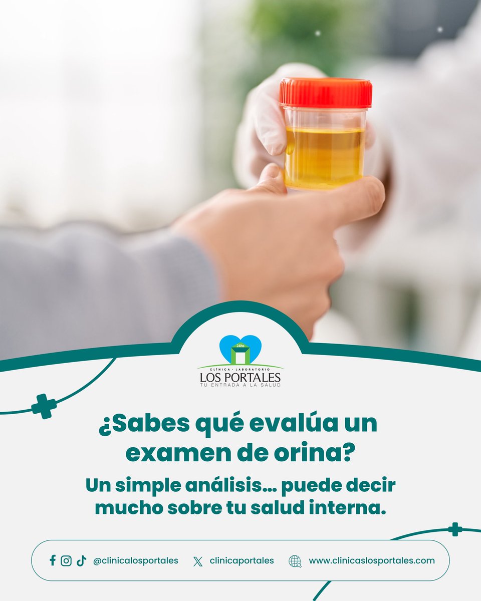 ✨ Un pequeño frasco, mucha información sobre ti.
¿Sabías que un examen de orina puede revelar señales tempranas de infecciones, problemas renales, niveles de azúcar, hidratación y mucho más?

#SaludEsPrevención #ClinicaLosPortales #AnálisisDeOrina