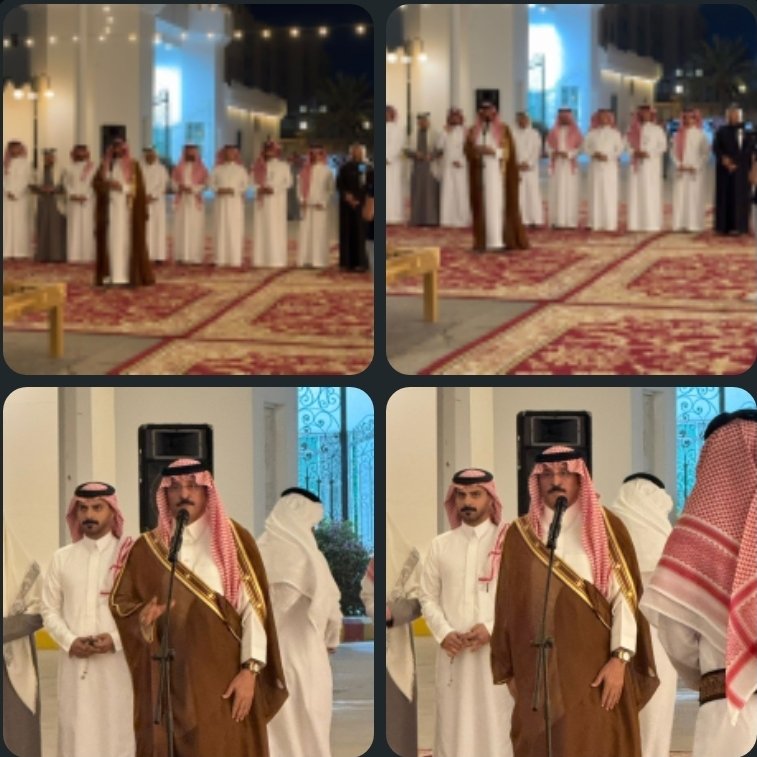 شرف أبناء صغير بن ناصر بن قادره مساء قبل امس في المنطقة الشرقيه زواج بزيهم .فارس بن صغير بن ذيب .نبارك لأخوننا ال ذيب زواج ابنهم والحضور المشرف  ودامت افراح الجميع