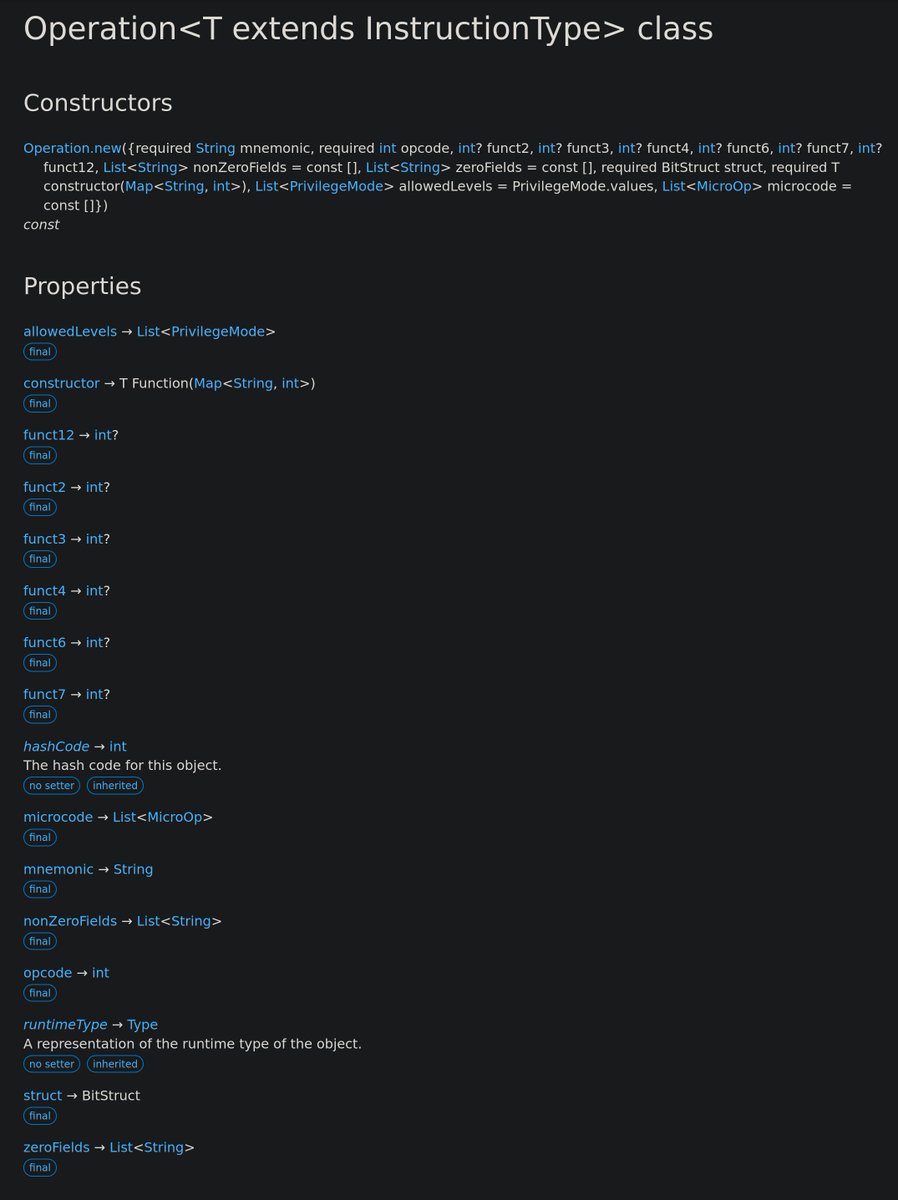 RossComputerGuy's tweet image. I&apos;ve refactored how decoding works. Before it would match the function and opcode sort of loosely. Yesterday, I added zero &amp;amp; non-zero field checks. Today, I&apos;ve dropped the decode function parameter. It&apos;s been replaced with a constructor function parameter and the bit struct. Now…