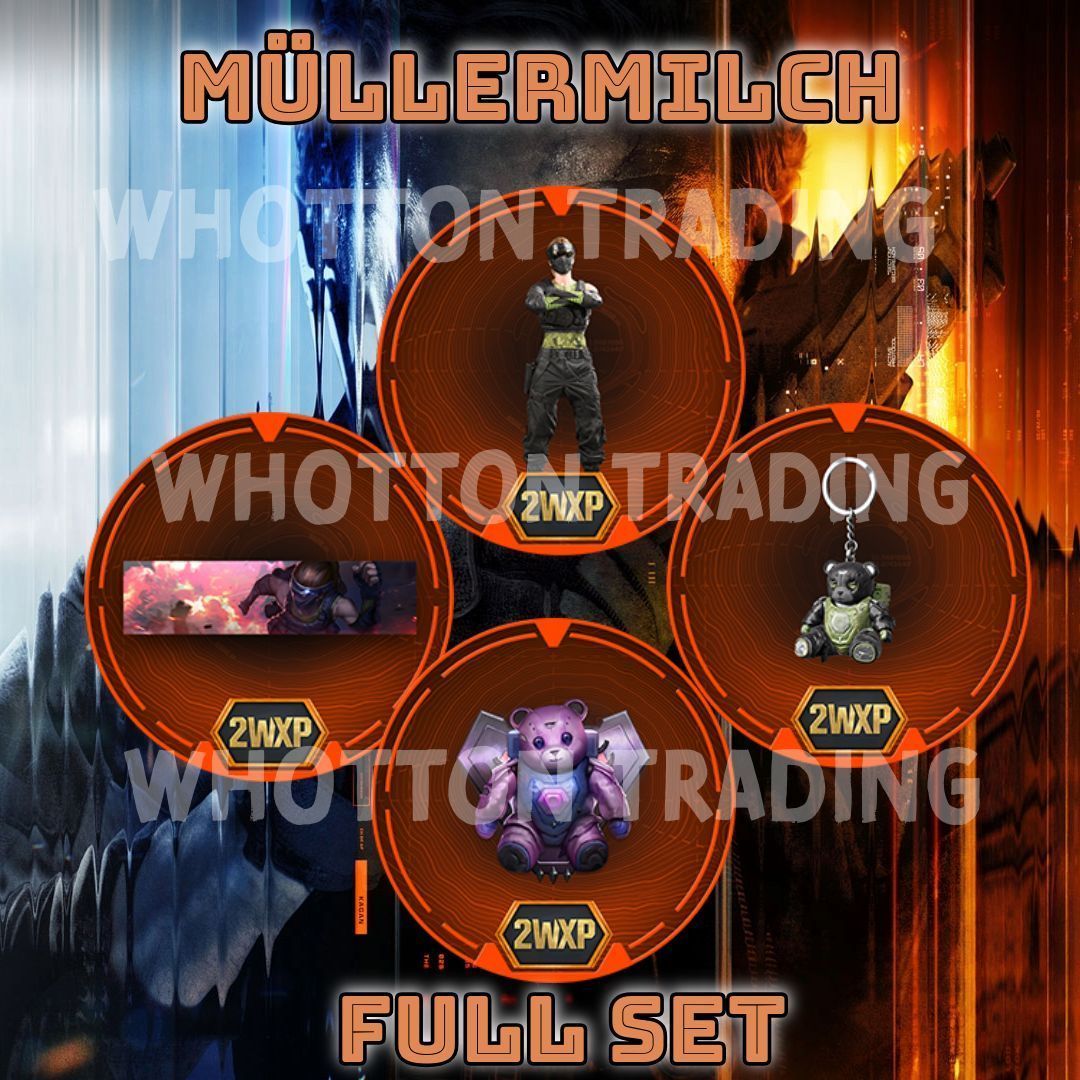 TradingWhotton's tweet photo. Enhance your gaming escapades with the #Callofduty #Blackops7 Müller Milch Ultimate Collection! 🎮 Experience an unmatched adventure by collecting four unique cosmetics from Müllermilch. Don’t let this legendary gear pass you by! #Blackops7 #BO7 #callofduty #cod #monster #2xp #mullermilk #mullermilch