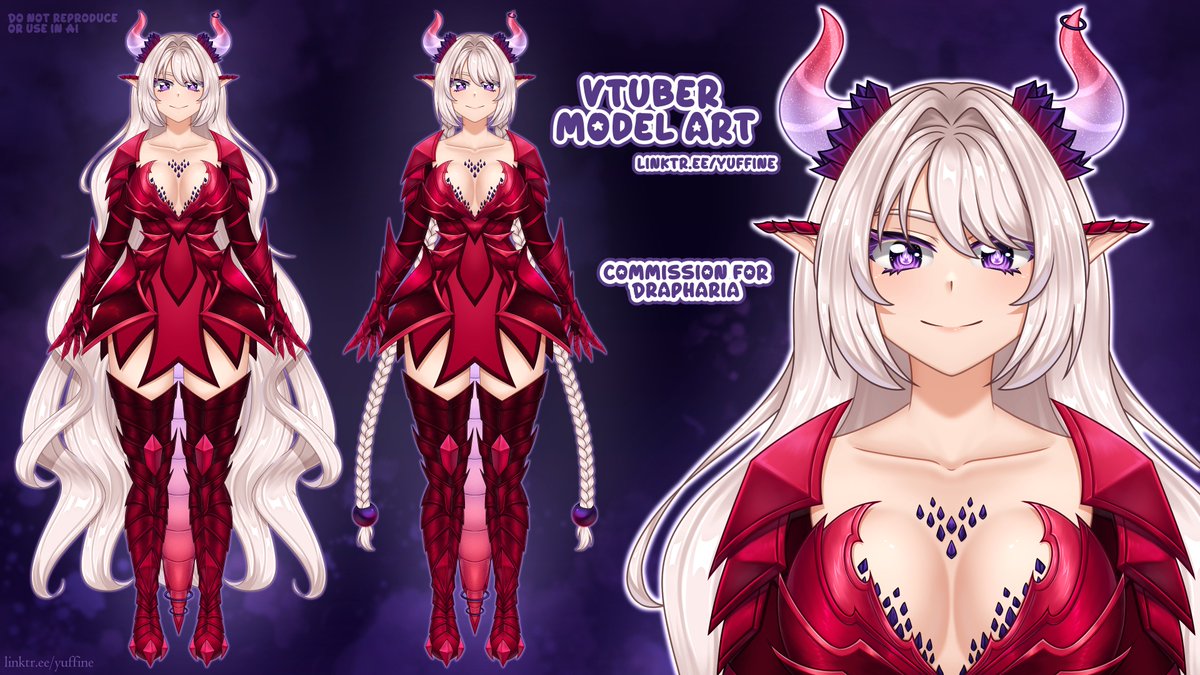 Model art showcase of my VTuber daughter <a href="/GeckoPrism/">Drapharia</a> ^^
This is the second VTuber model I've made for someone, I'm excited to see her in the future >:3

#VGenComm