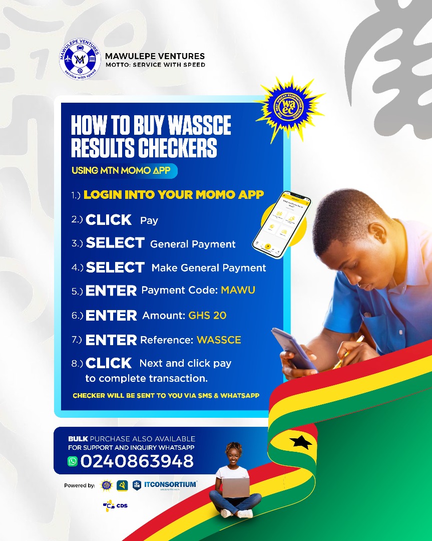financiallexis's tweet image. Just in 📍📍📍

WAEC has released the 2025 WASSCE results 

Dial shortcode or follow any of the processes on our fliers to get a checker to check your results. You can also visit our site evoucher.mawulepe.com to purchase.

#simpleandsafe
#sharetoafriend
#trustus