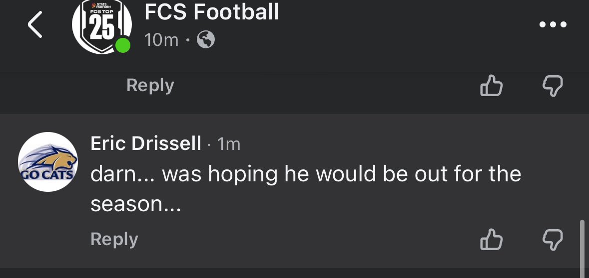 Wow. Montana state fans wishing injuries on players is insane.
