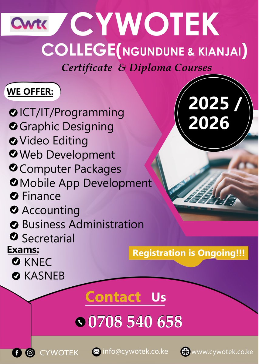mutuma_karithi's tweet photo. Join Cywotek 2025/2026 class. Kianjai and Ngundune https://t.co/vsu2Y7jGe3