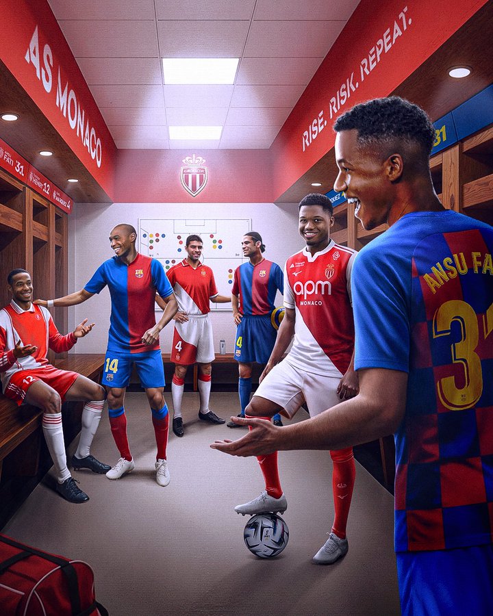 Happy 126th anniversary, FC Barcelona! 🥳

AS Monaco 🤝 <a href="/FCBarcelona/">FC Barcelona</a>
