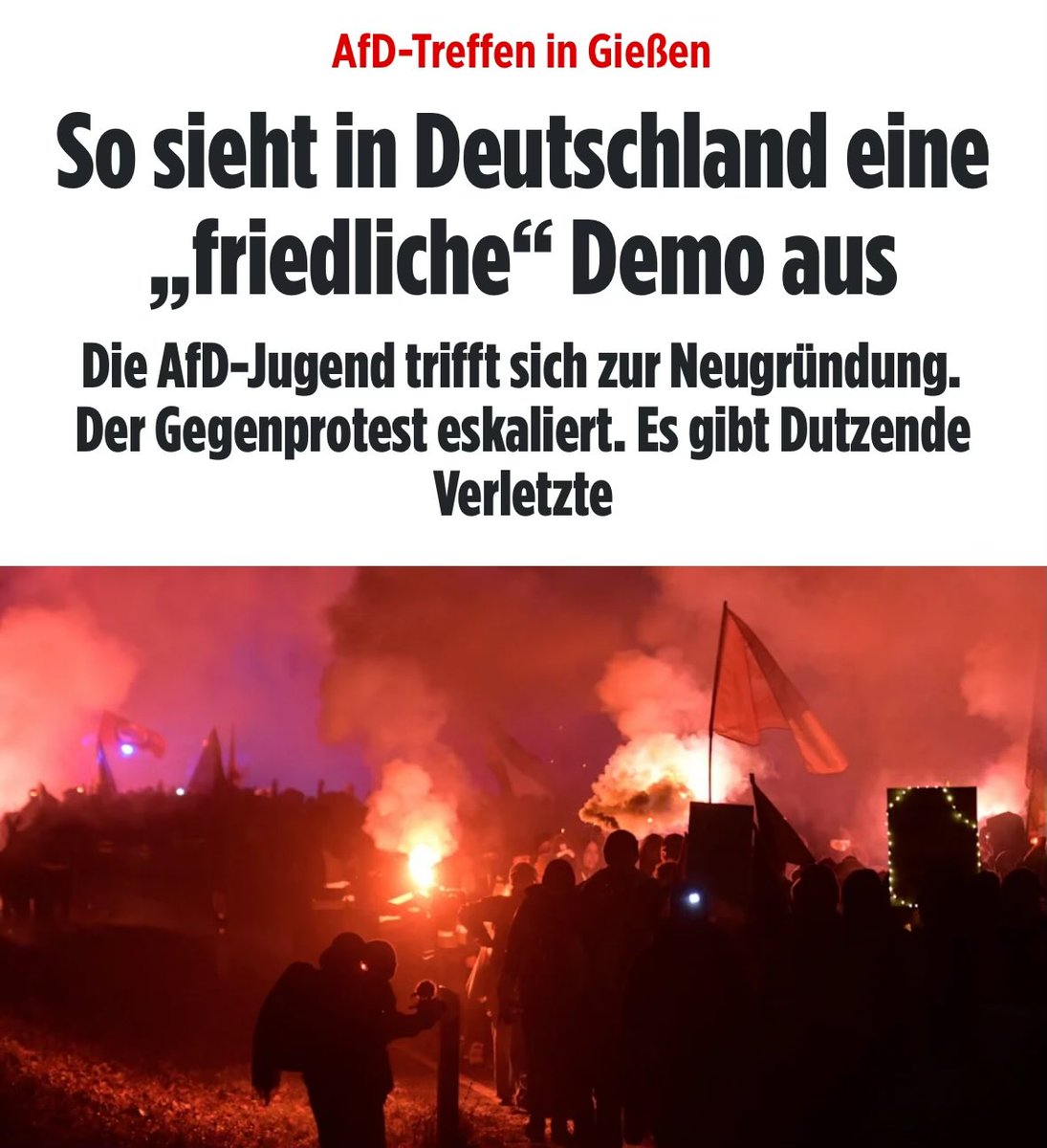 Die Linke, Grünen und SPD haben dazu aufgerufen.

Keine weiteren Fragen.