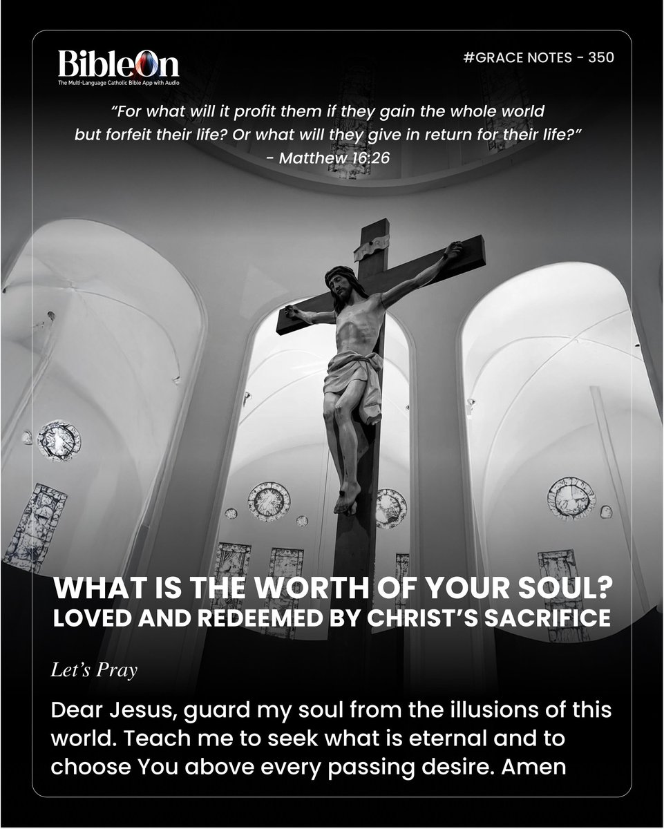 bibleon_app's tweet image. You can gain the world and lose yourself.
Choose the path that keeps your soul alive in Christ.

#GraceNotes #ChooseChrist #SoulFirst