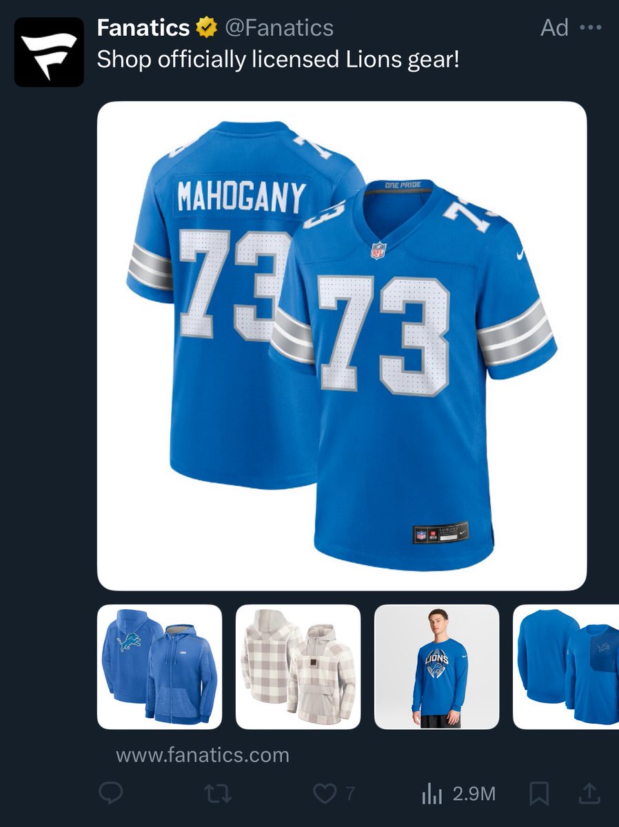 Now Christian Mahogany… you’ve gotta set some parameters for your dynamic catalogs <a href="/Fanatics/">Fanatics</a>, just lighting money on fire