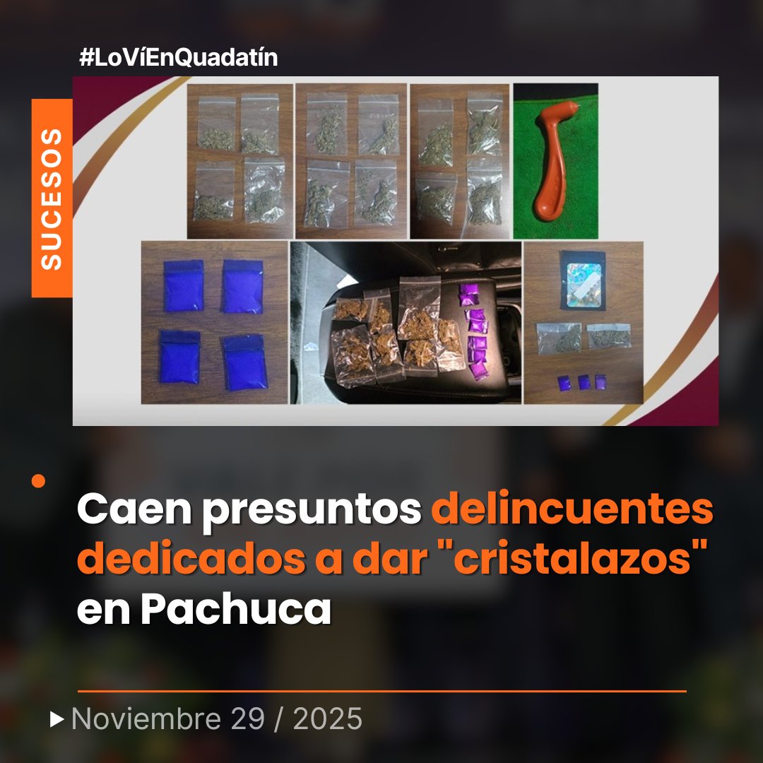 Quadratin_Hgo's tweet image. 🔴👉Al menos 7 personas fueron asegurados tras ser señalados de pertenecer a células delictivas dedicadas a robos mediante cristalazos en vehículos estacionados en plazas comerciales y espacios públicos de la Zona Metropolitana de Pachuca.
acortar.link/4OBbD1
#LoVíEnQuadratín