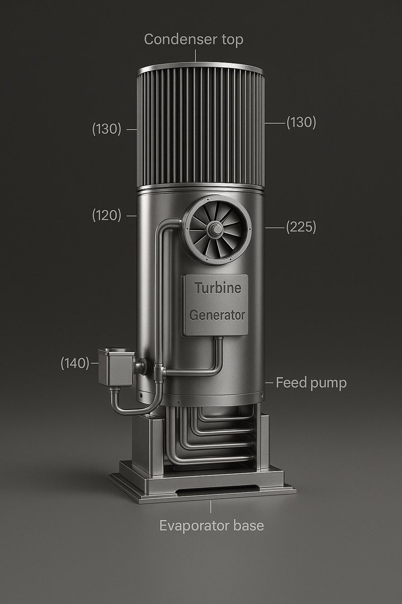 SophRayTech's tweet image. I&apos;m an independent inventor developing an Optimized Modular ORC System that generates clean24/7 power from waste heat, biomass, geothermal, and sources where solar and wind cannot operate. Compact, scalable, and ideal for energy resilience, AI infrastructure, and critical systems