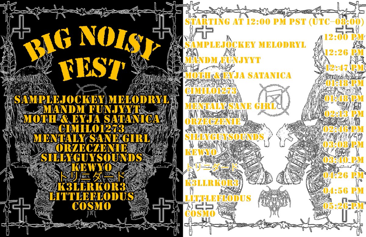 Big Noisy Fest・11 / 29 
STARTING NOW
youtube.com/@Moth-to-a-Fla…