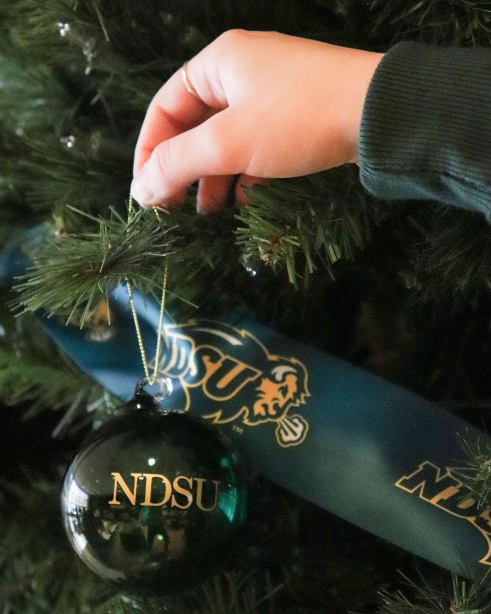 Deck the halls with NDSU pride! Fa-la-la-la-la, and GO BISON! 🎄

We're trimming the tree with gold and (more) green - find your favorite holiday ornaments here! 🎁

🔗 ndsubookstore.com/search?keyword…