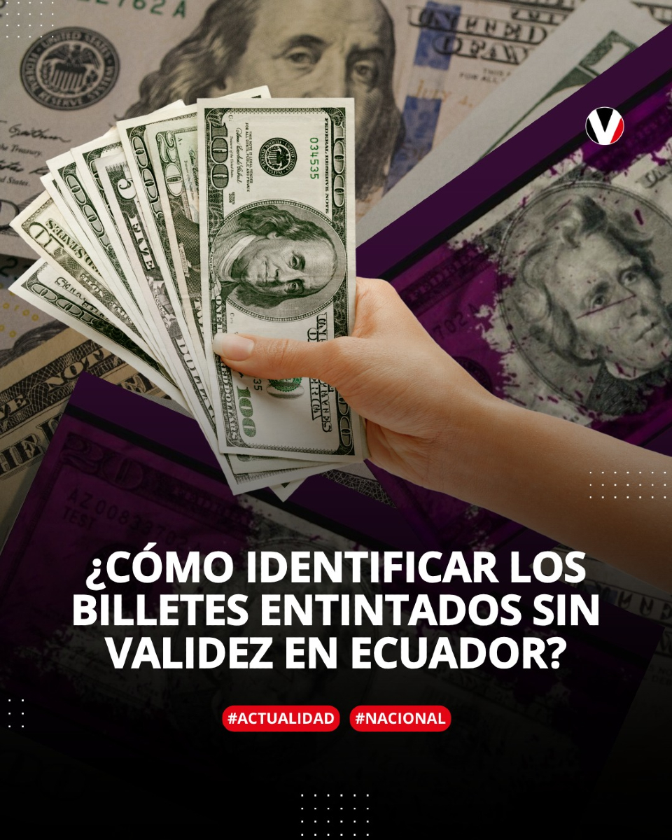 revistavistazo's tweet image. 💵 ¿Sabes cómo reconocer los billetes entintados? 👀

🔴 En #Ecuador, los billetes manchados no tienen validez y no deben ser aceptados ni cambiados porque podrían ser dinero robado. Te contamos más detalles sobre cómo identificarlos y protegerte: v.vistazo.com/4kD8x9N