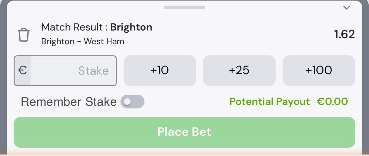 🏴󠁧󠁢󠁥󠁮󠁧󠁿 Brighton - West Ham

Brighton -0.5 @ 1.62 

📕 Betsson
🎲 2.5/5
⏰ 7 Dec