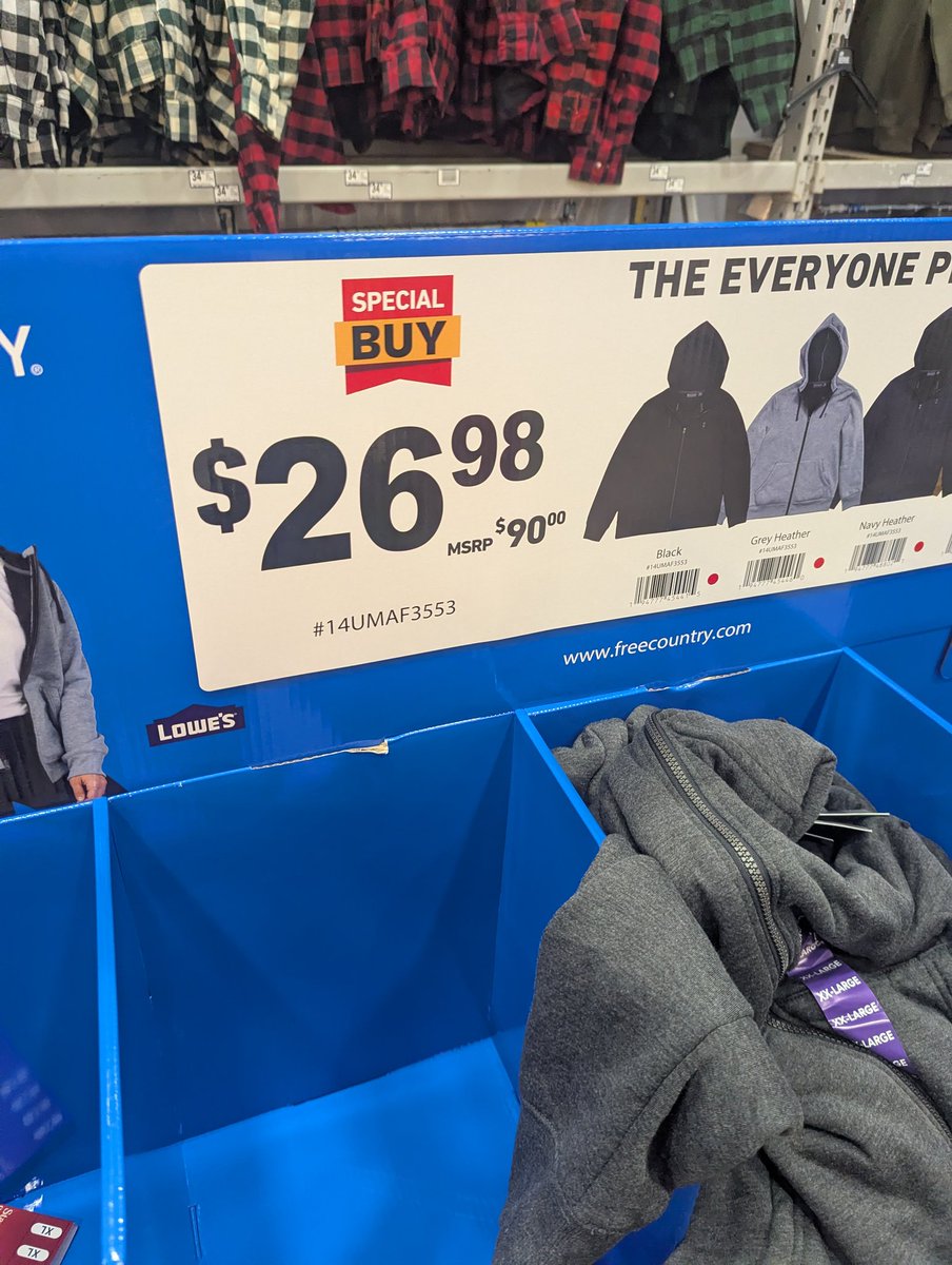 Seen at the local Lowe's today. 
MSRP of $90?!?